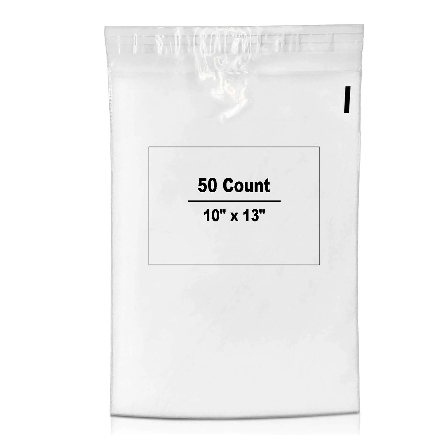 50 Count Clear Self Seal Poly Bags Lightweight Mailing 10x13 Inch