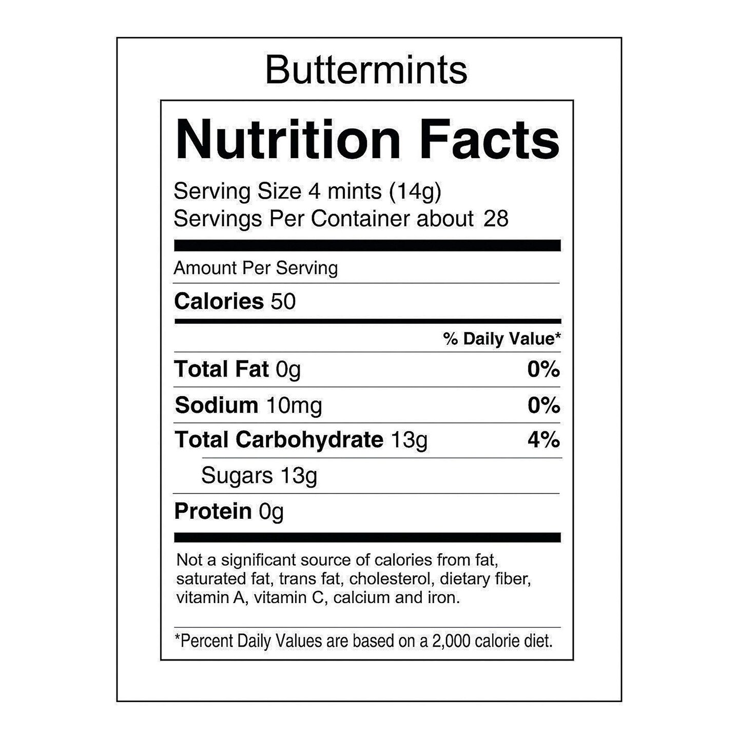 4th of July Classic Mint Buttermints Treat Pack 108 Pieces