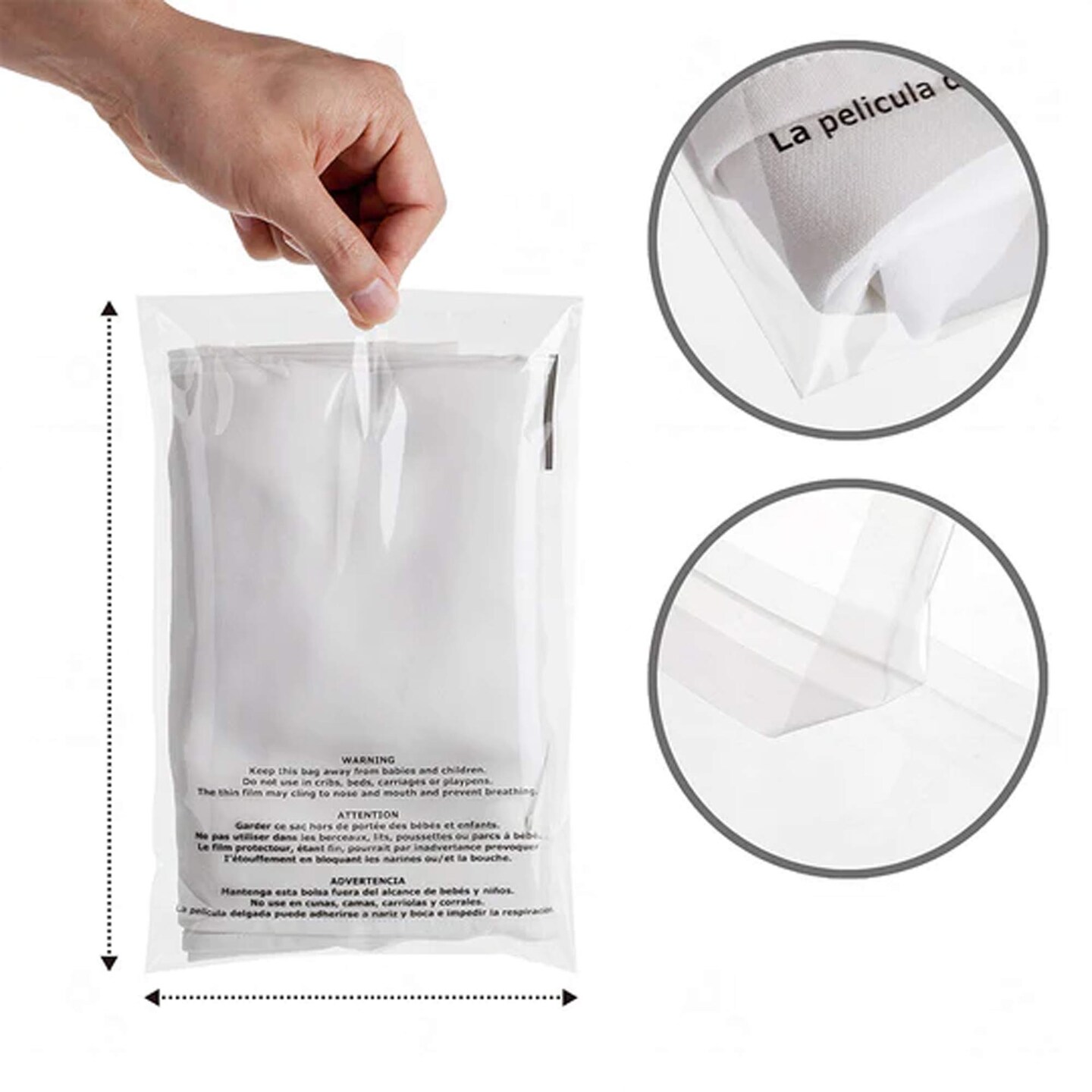 400 Count Clear Cello Self-Seal Bags Polypropylene Resealable Envelopes 6" x 9" with Printed Suffocation Warning
