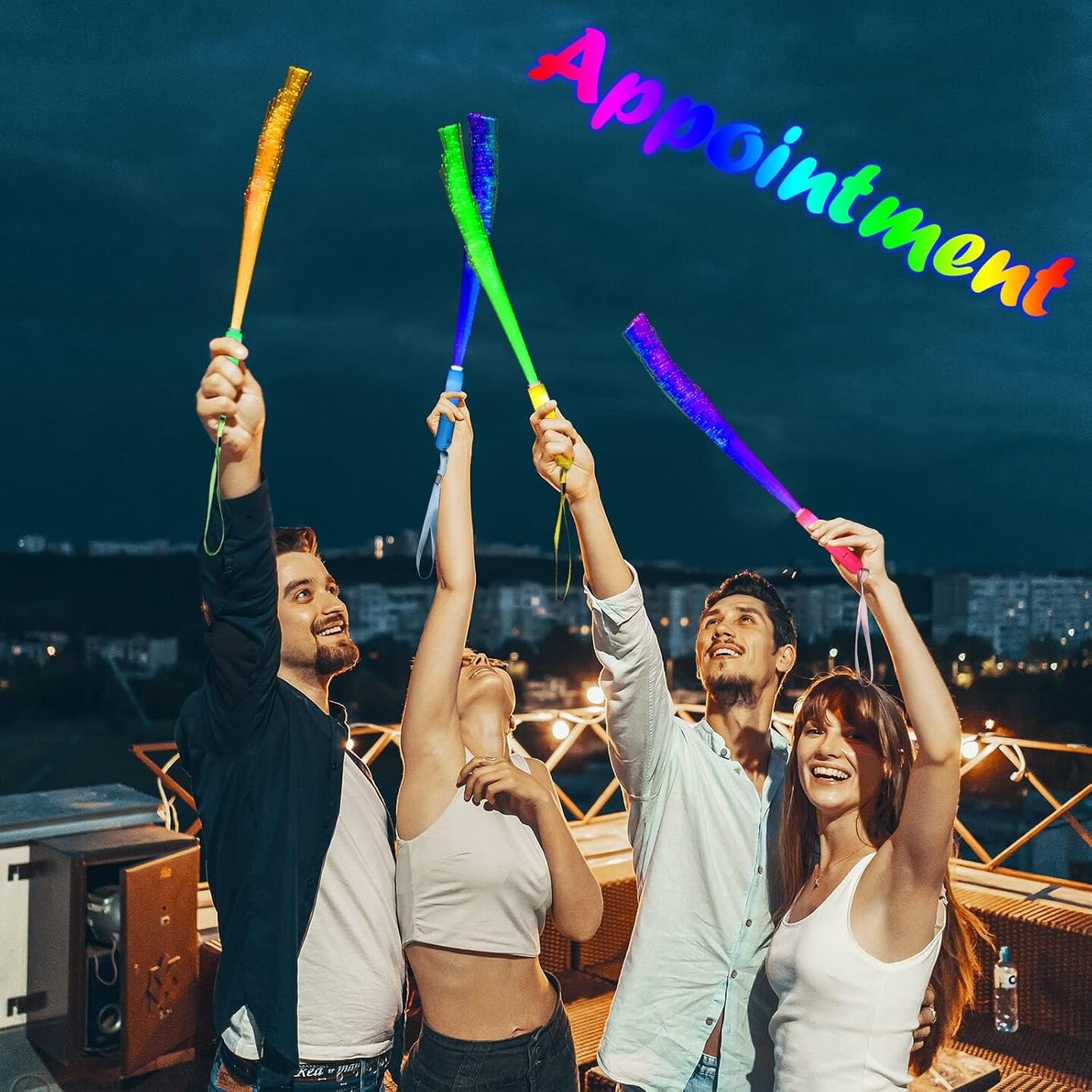 100 Pack Glow Sticks Mardi Gras Party Supplies ,3 Models Flashing Sticks, Fiber Optic Wands Light up Sticks Fit New Years Eve Party Supplies 2025 Wedding Birthday Christmas valentine's day