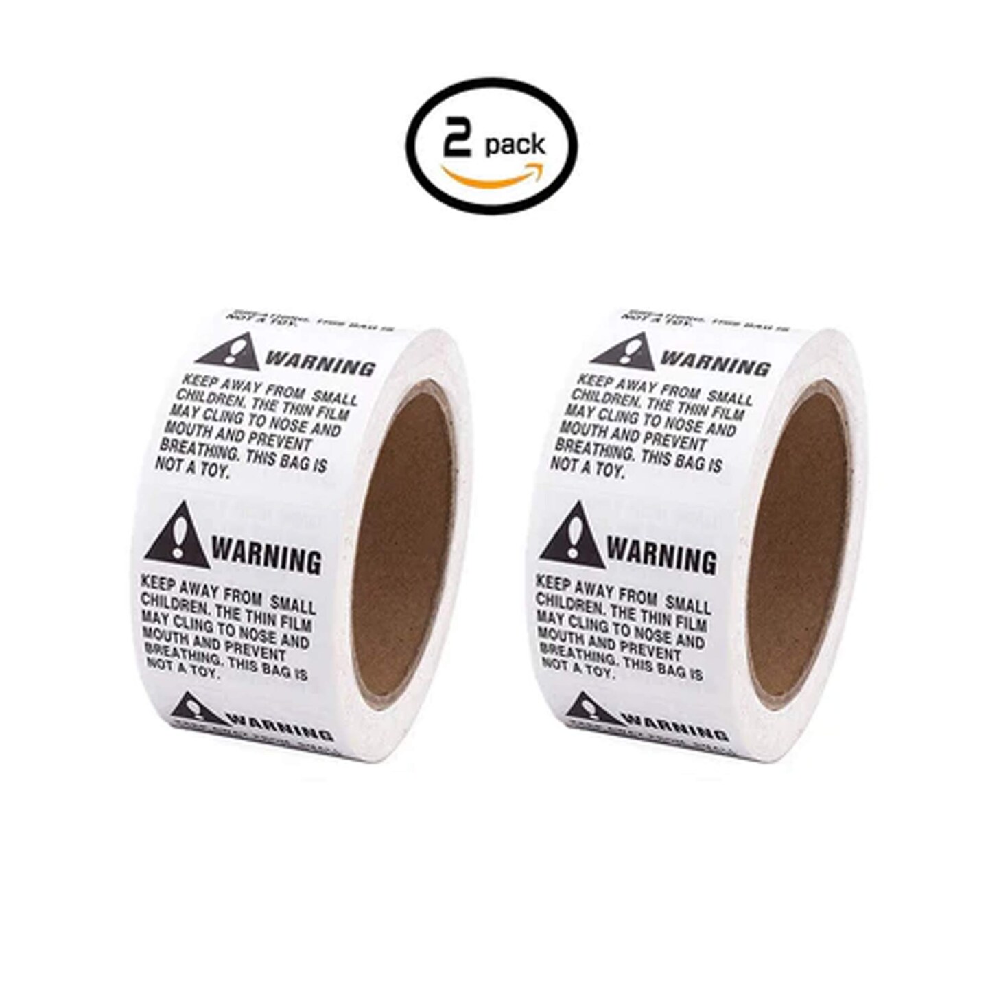 2&#x22; x 2&#x22; Suffocation Warning Labels Rolls 12 Count
