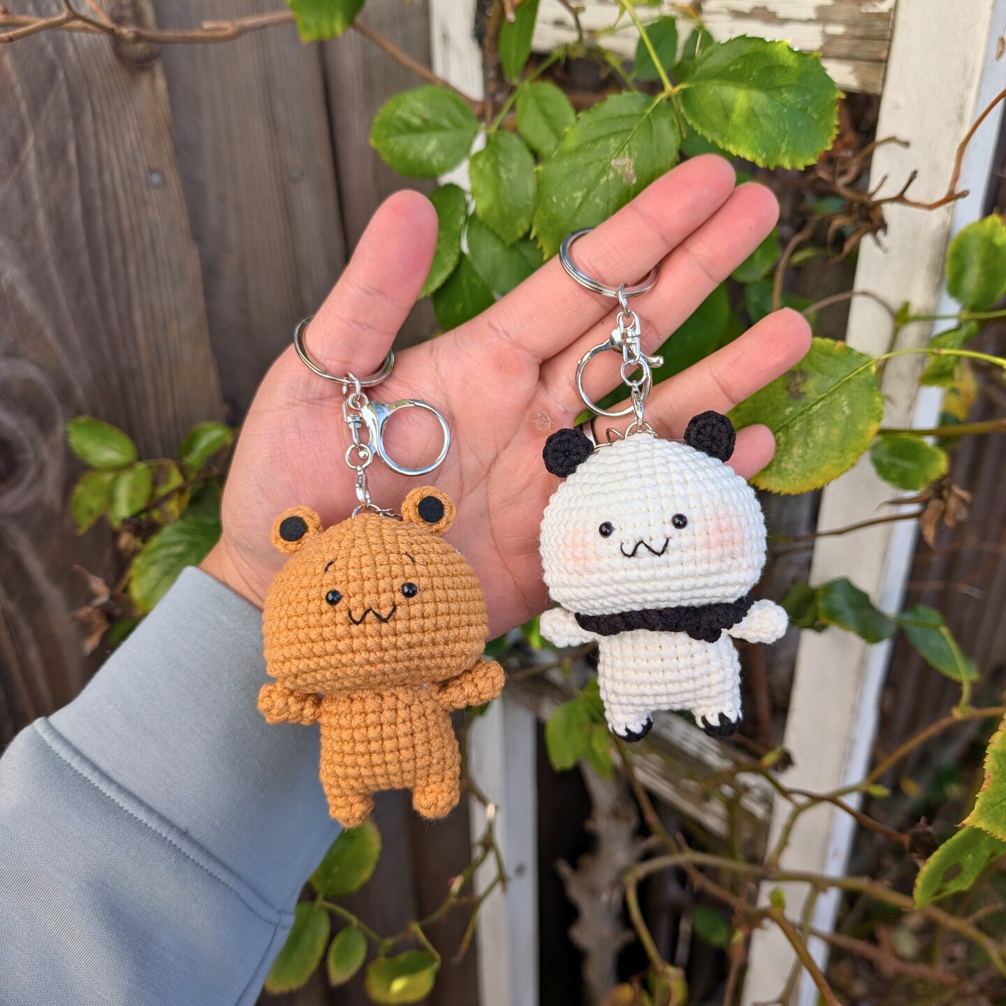 Bubu and Dudu Bears Handmade Crochet Keychain | Cute Couple Bear