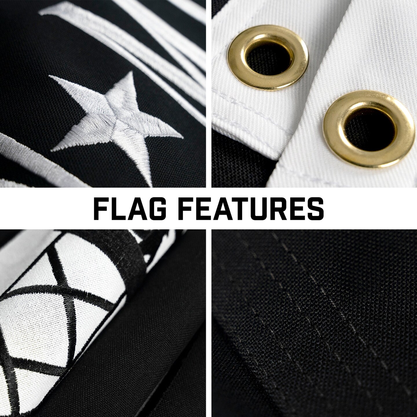 G128 Combo Pack: 16 Ft Telescoping Aluminum Flagpole (Black) & POW MIA Flag 3x5 Ft, StormFlyer Series Embroidered 220GSM Spun Polyester | Pole with Flag Included