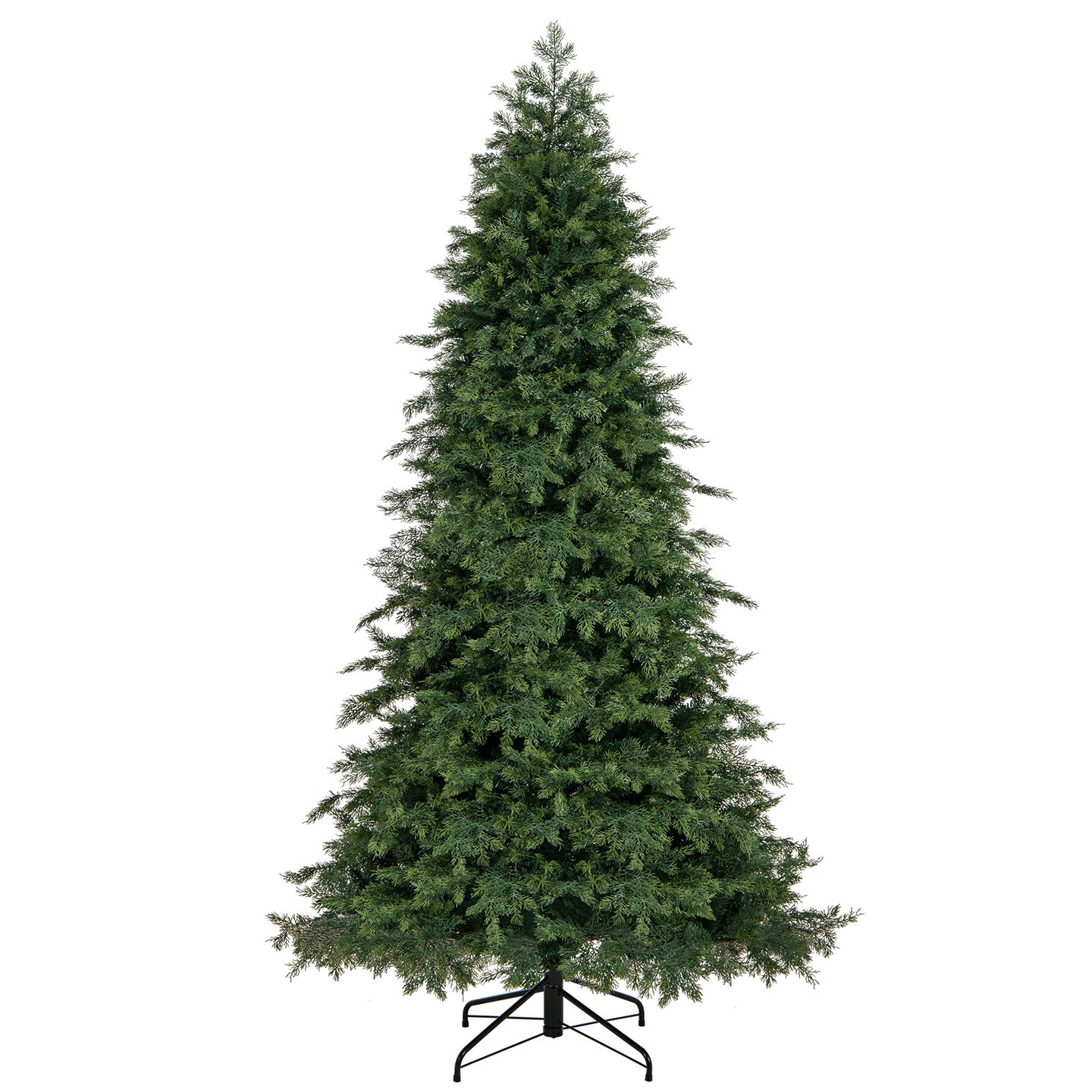 Artificial Christmas Tree Green Hinged Holiday Tree with 1019 Lush Branch Tips-7.5 ft