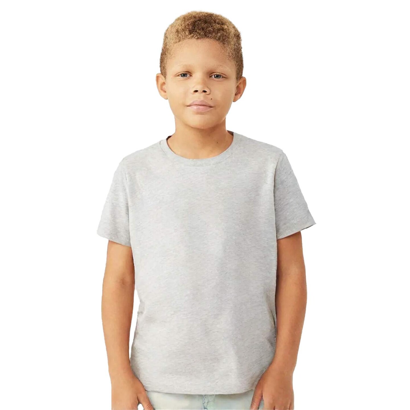 BELLA + CANVAS® Youth CVC Jersey Crew Neck Tee – Cotton Blend T-Shirt for Everyday Wear
