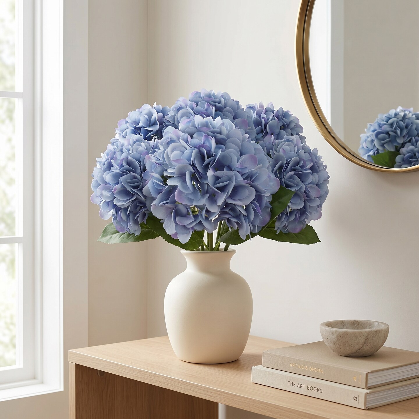 18" Hydrangea Stem - 3 PACK Lifelike Silk Flowers | Wedding Decor