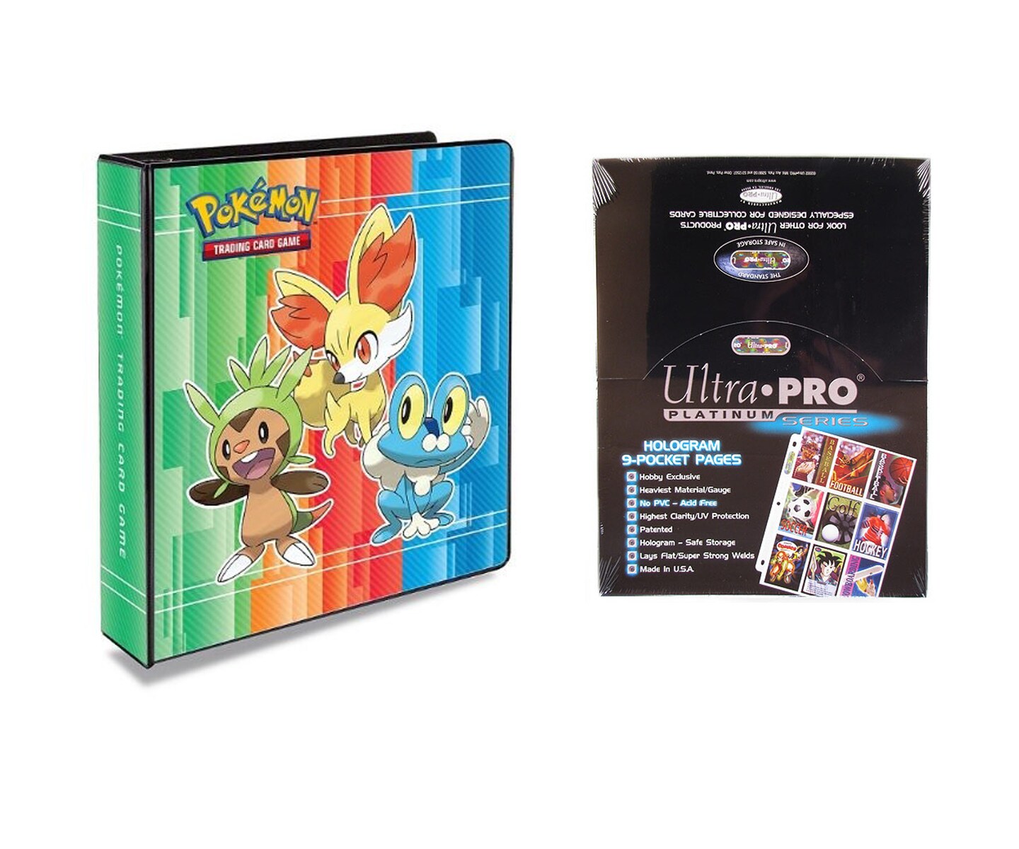pokemon trading card album binder 9 Pocket,900 Pockets Card Binder for Cards with Zipper,50 Sleeves Card Holder Compatible with Standard Card,Sport Card,Game Card-Gift for Boy and Girl (Yellow, 9-Pockets) : Toys & Ideal for fans of Pokemon cards Ultra Pro Pokmon X &