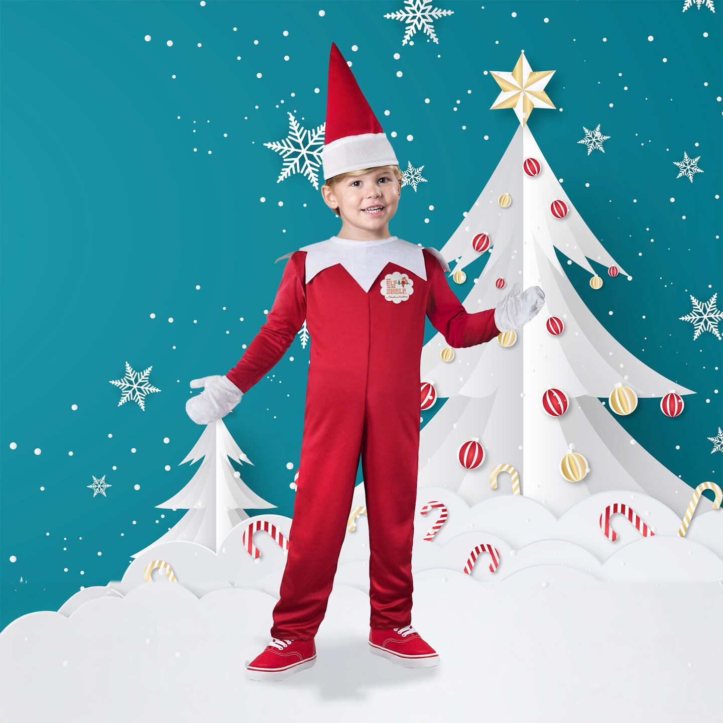 Fun World The Elf on the Shelf Toddler Christmas Costume - Medium, 4T