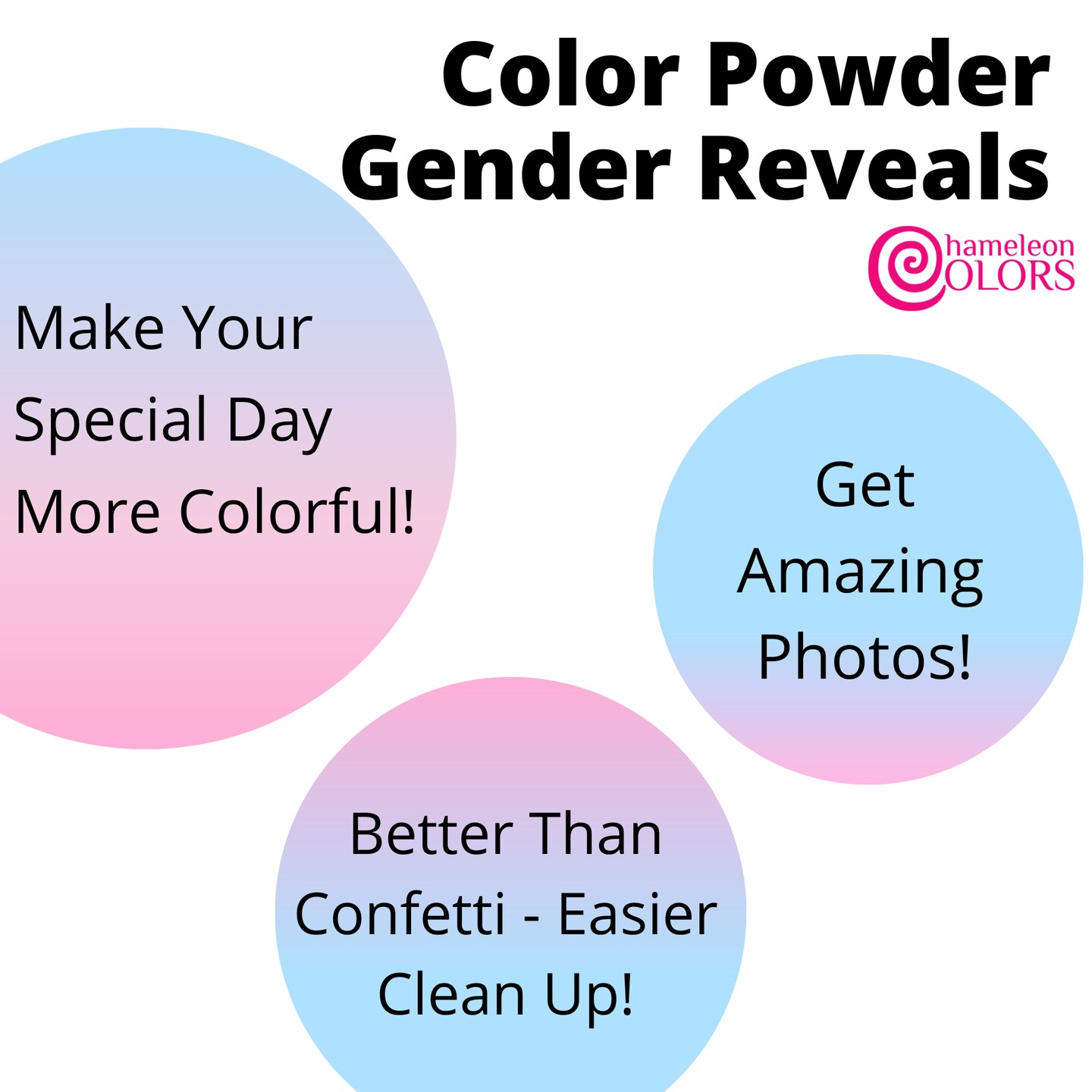 Pink Gender Reveal Powder | 70 Gram Blackout Packets | 10 Count