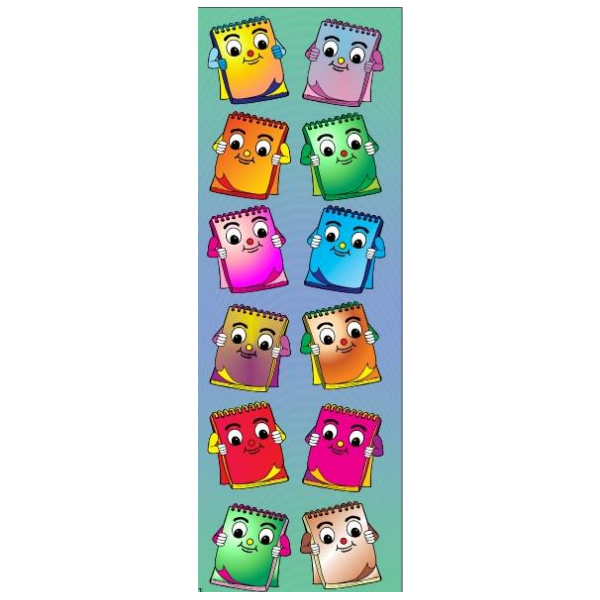 Colorful Notebook Stickers 1-1/4