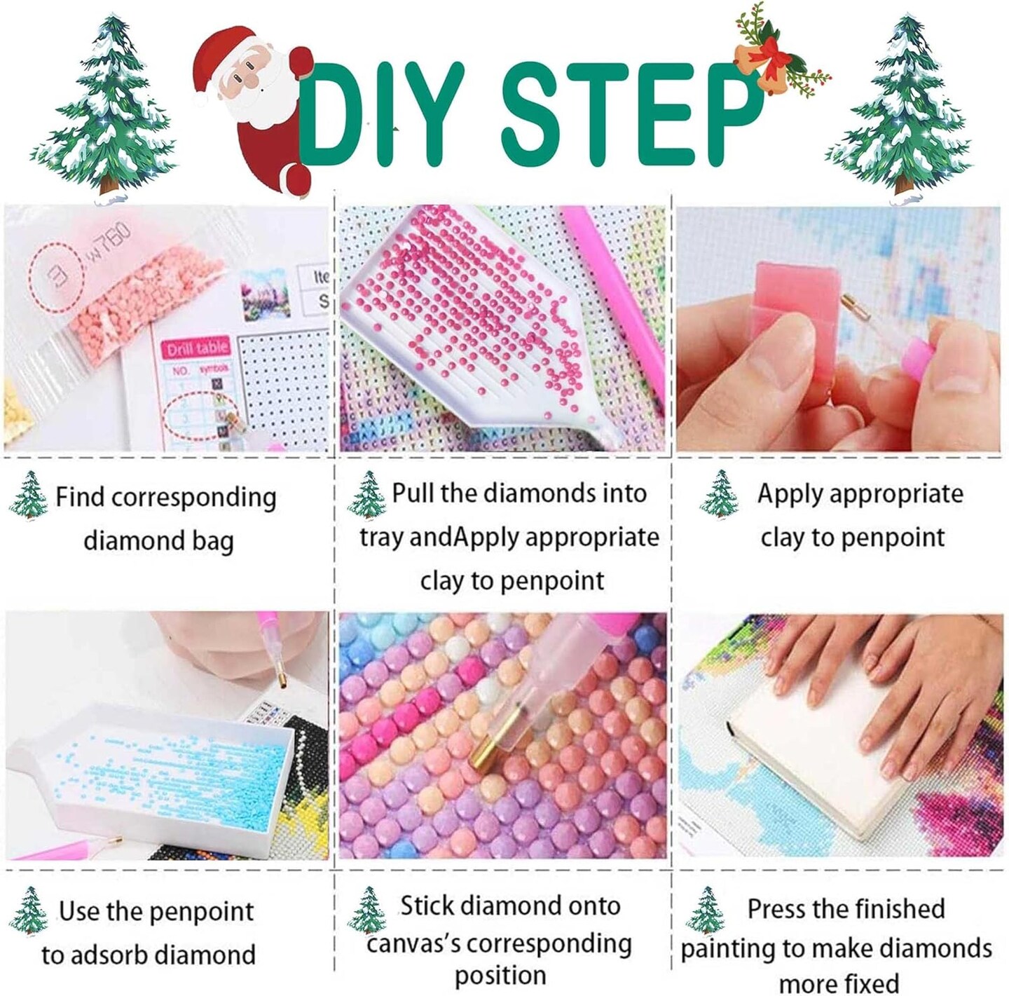 Christmas Diamond Painting Kit for Adults – Winter Red Truck 5D Full Drill DIY Diamond Art, Snowy Night Wall Decor, Parent-Child Interactive Craft (Christmas-1) 12x16 inch