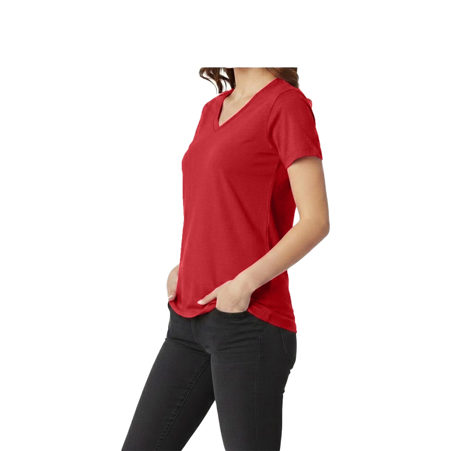 Gildan Women’s Heavy Cotton V-Neck Blank Craft T-Shirt – Cricut & Paint Ready