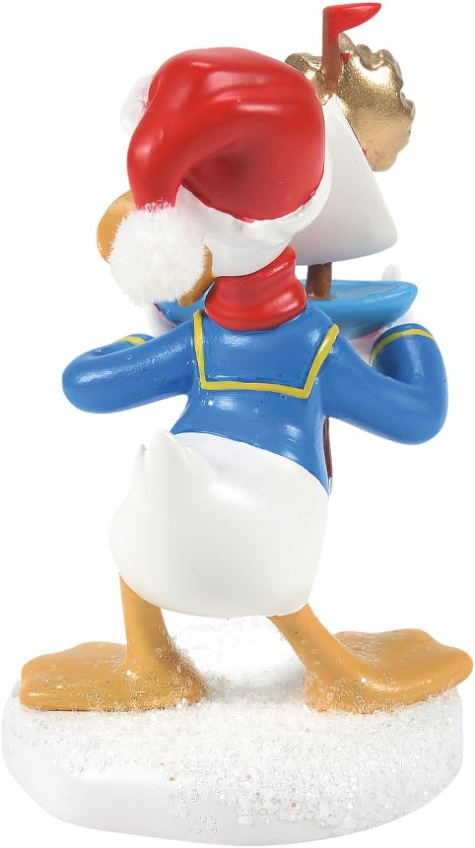 Disney Village Accessories Donald Duck What I Really Wanted Figurine, 2.56 Inch, Multicolor