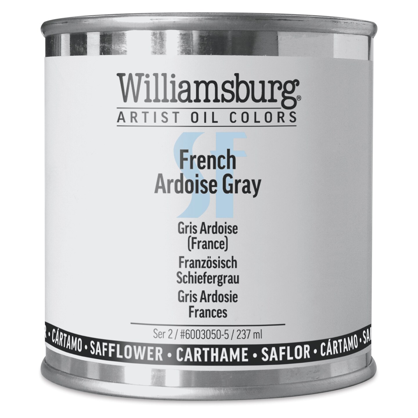 Williamsburg Handmade Safflower Oil Color - French Ardoise Grey, 8 oz can