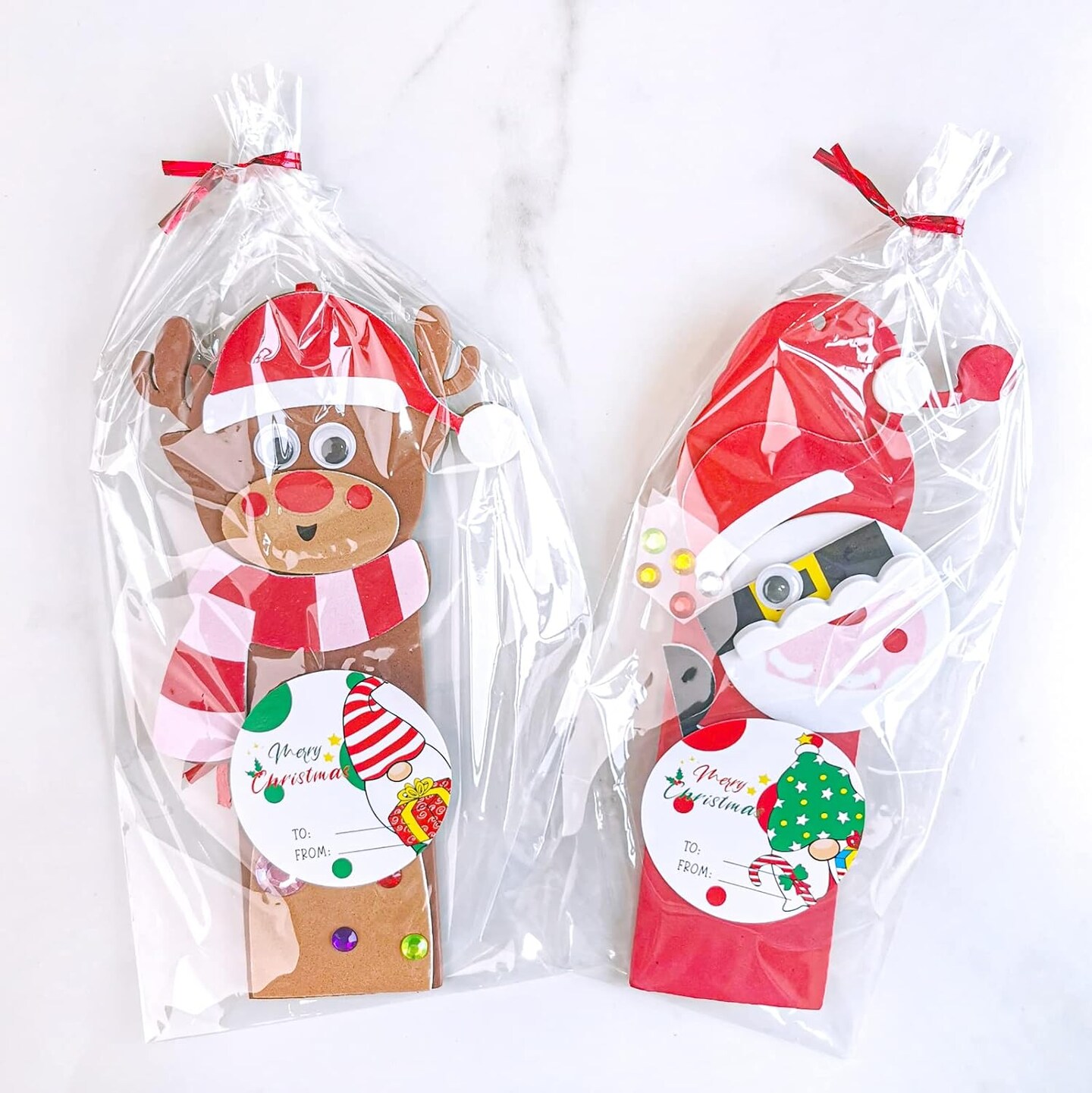 24 Sets Christmas Craft Kits Winter Crafts DIY Christmas Ornaments Art Sets Snowman Reindeer Pine Tree Owl Penguin Christmas Foam Stickers Arts and Crafts for Kids Holiday Classroom Activities
