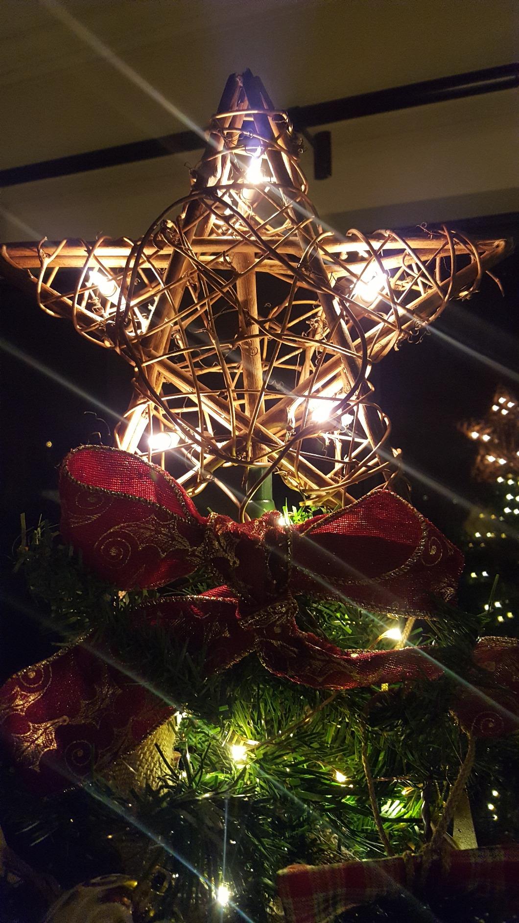 Christmas Tree Topper Farmhouse Christmas Decor Christmas Tree Decorations Rattan Natural Christmas Tree Star