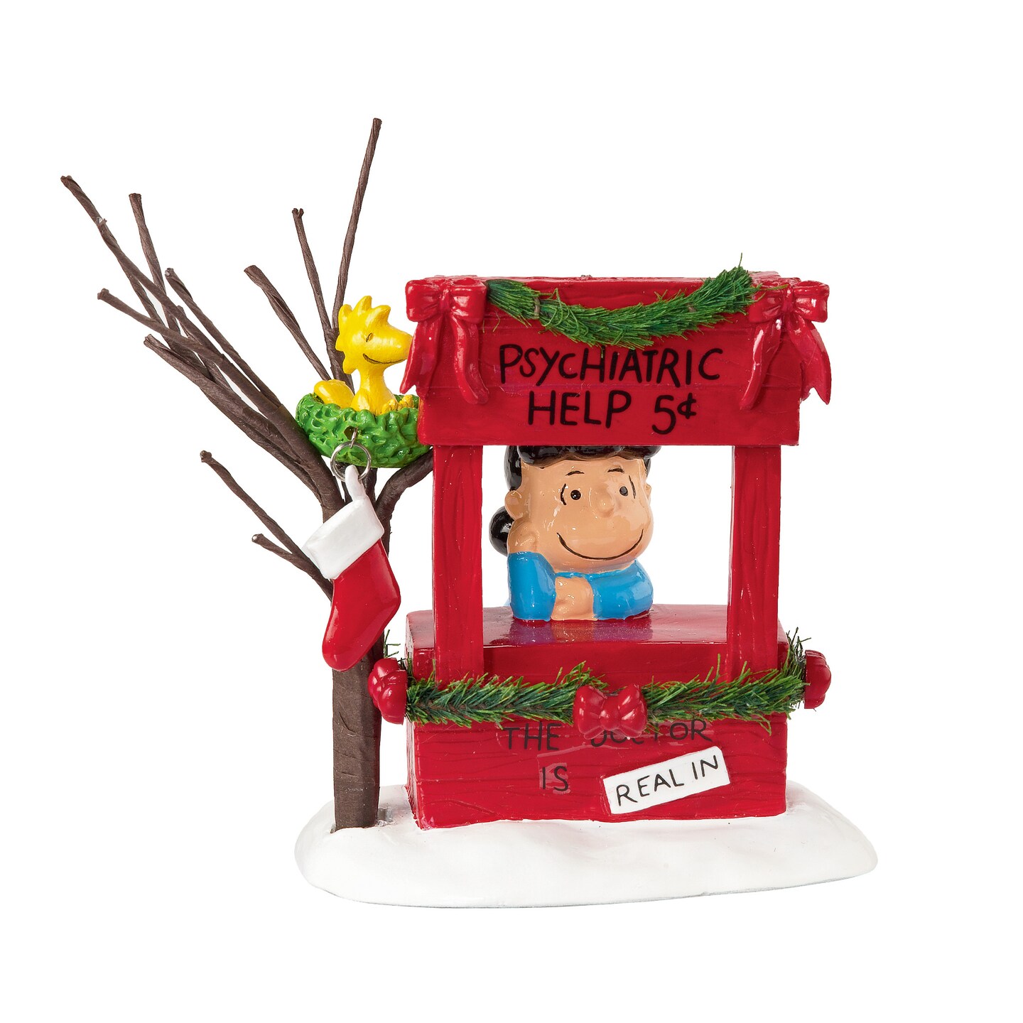 Department 56 Peanuts Village Lucy Is In Christmas Figurine 4in H