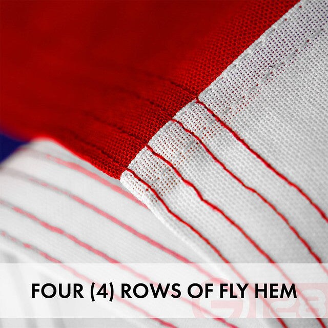 G128 Texas 5x8 FT 2-Pack Embroidered Stars Sewn Stripes Heavy Duty 220GSM Tough Spun Polyester Quality with Brass Grommets