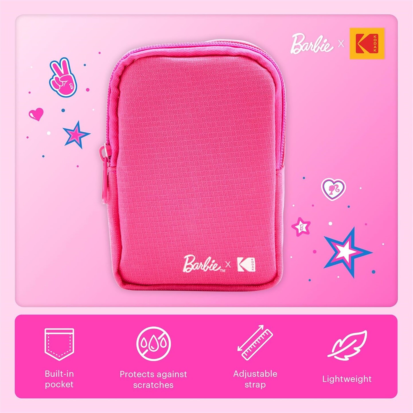 Kodak x Barbie Step Slim Instant Portable Photo Printer + Barbie Deluxe Camera Case &#x26; More