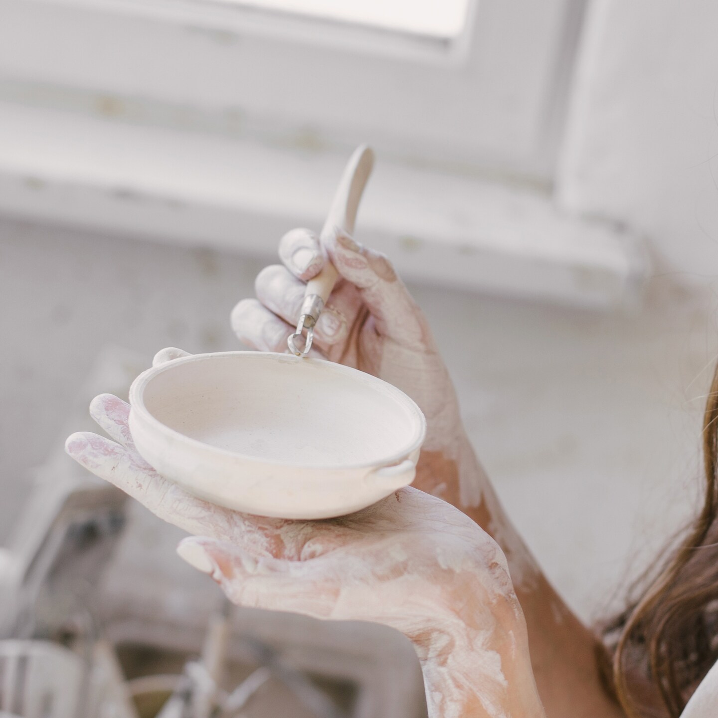 Angels Craft Air Dry Modeling Clay - White Color 500g (1 lb.)