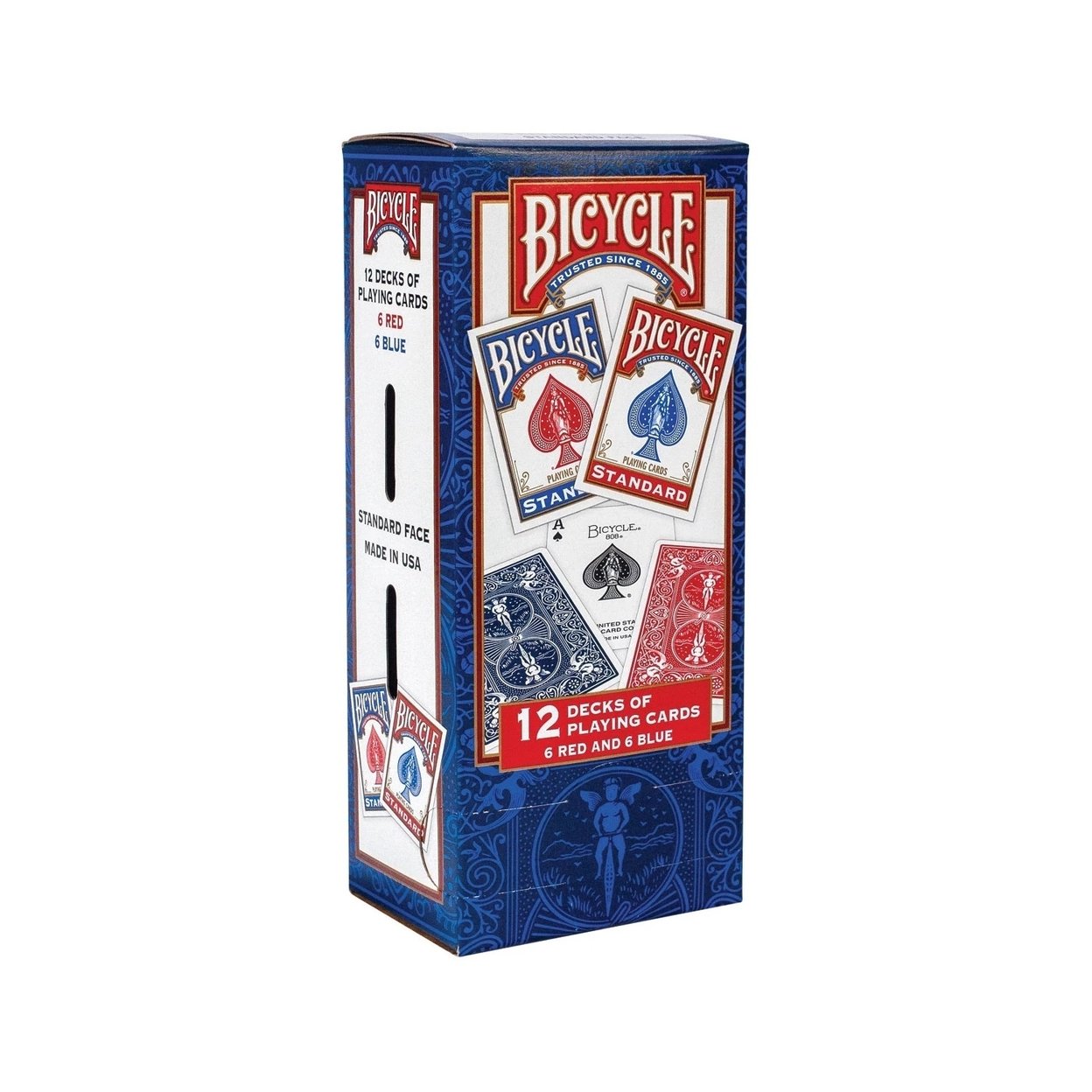 Bicycle Poker Size Standard Index Playing Cards 12 Deck Players Pack