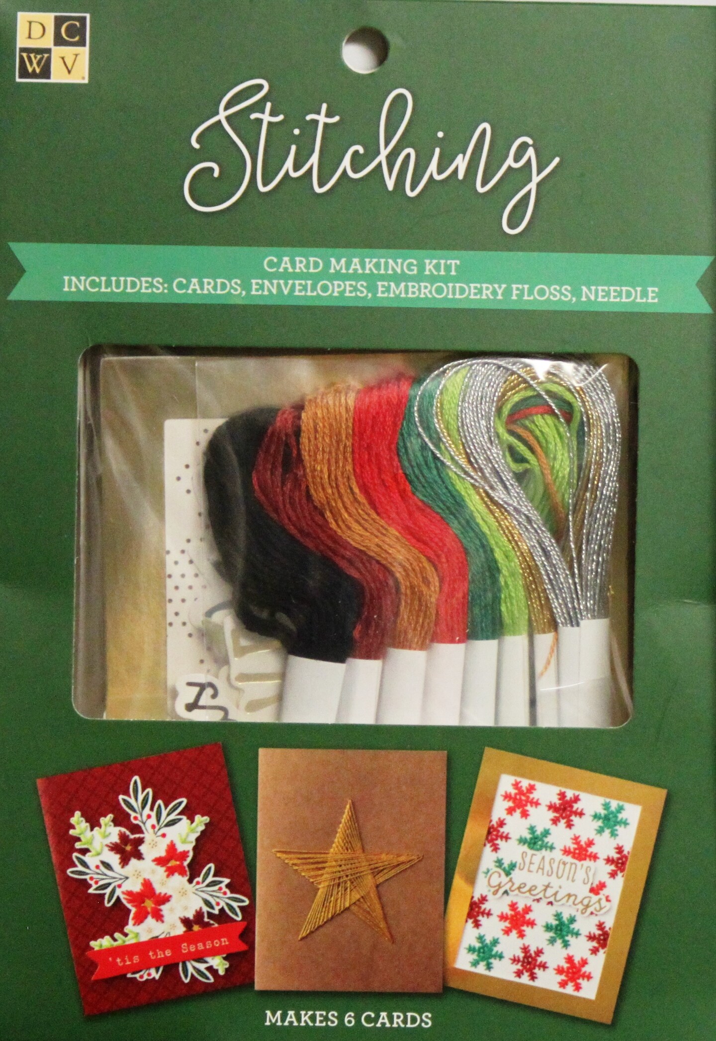 DCWV Christmas Stitching Card Kit