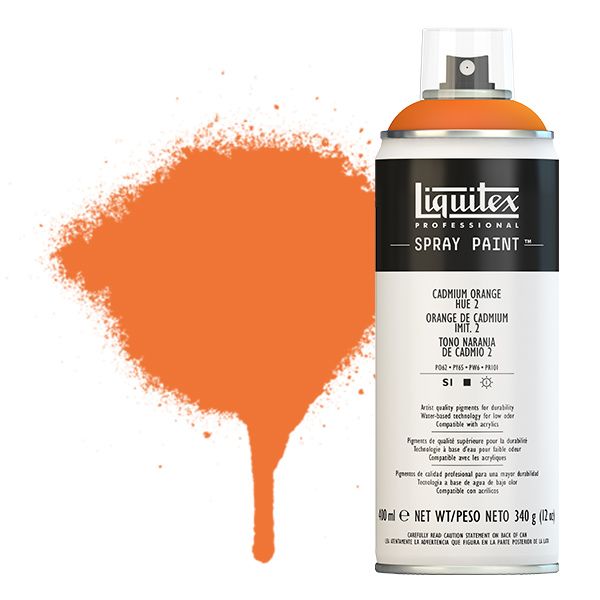Liquitex Professional Spray Paint 400ml Can - Cadmium Orange Hue 2
