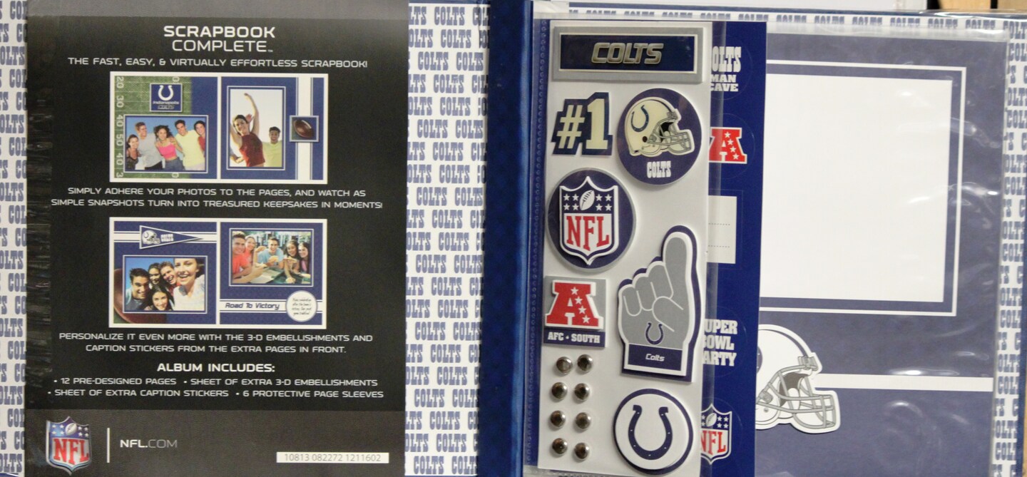 NFL Indianapolis Colts Complete 8 x 8 Officially Licensed Scrapbook