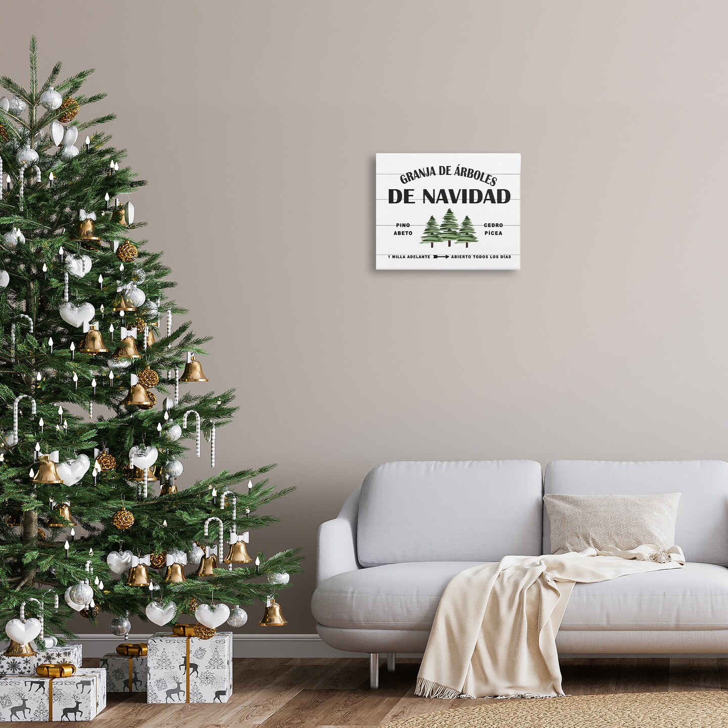 Stupell Industries Arboles De Navidad Canvas Wall Art