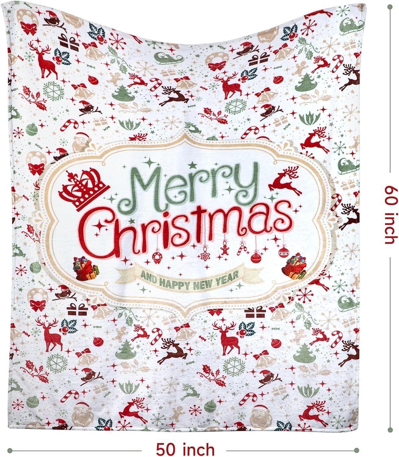 Soft Christmas Throw Blanket Gifts for Women Men Kids, for Mom, Dad, Grandma, Daughter, Son, Sister, Brother, Best Friend, Christmas Blankets and Throws, 60 x 50