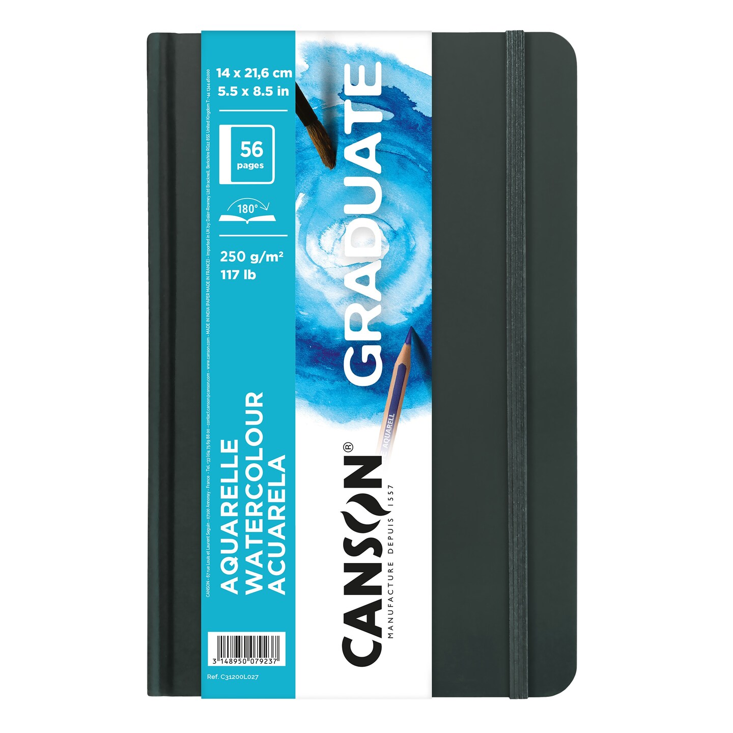 Canson Graduate Series Watercolor Book 5.5&#x22;X8.5&#x22;-28 Sheets