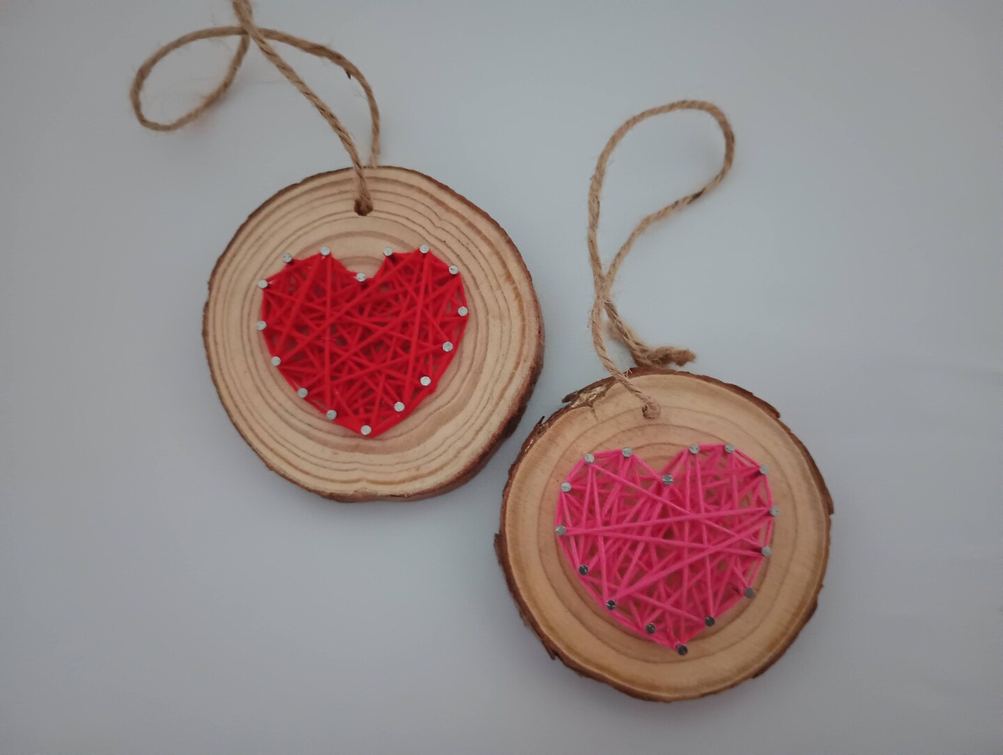 String Art Heart Christmas Ornament
