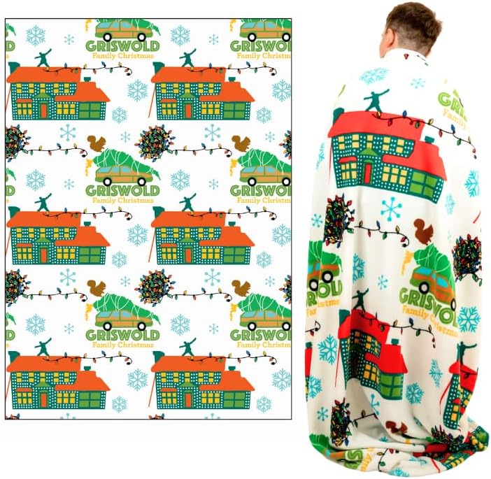 Collectibles National Lampoon&#x27;s Christmas Vacation Movie Holiday Bedding Super Soft Cozy Throw, 50 in x 70 in, (Officially Licensed Product)