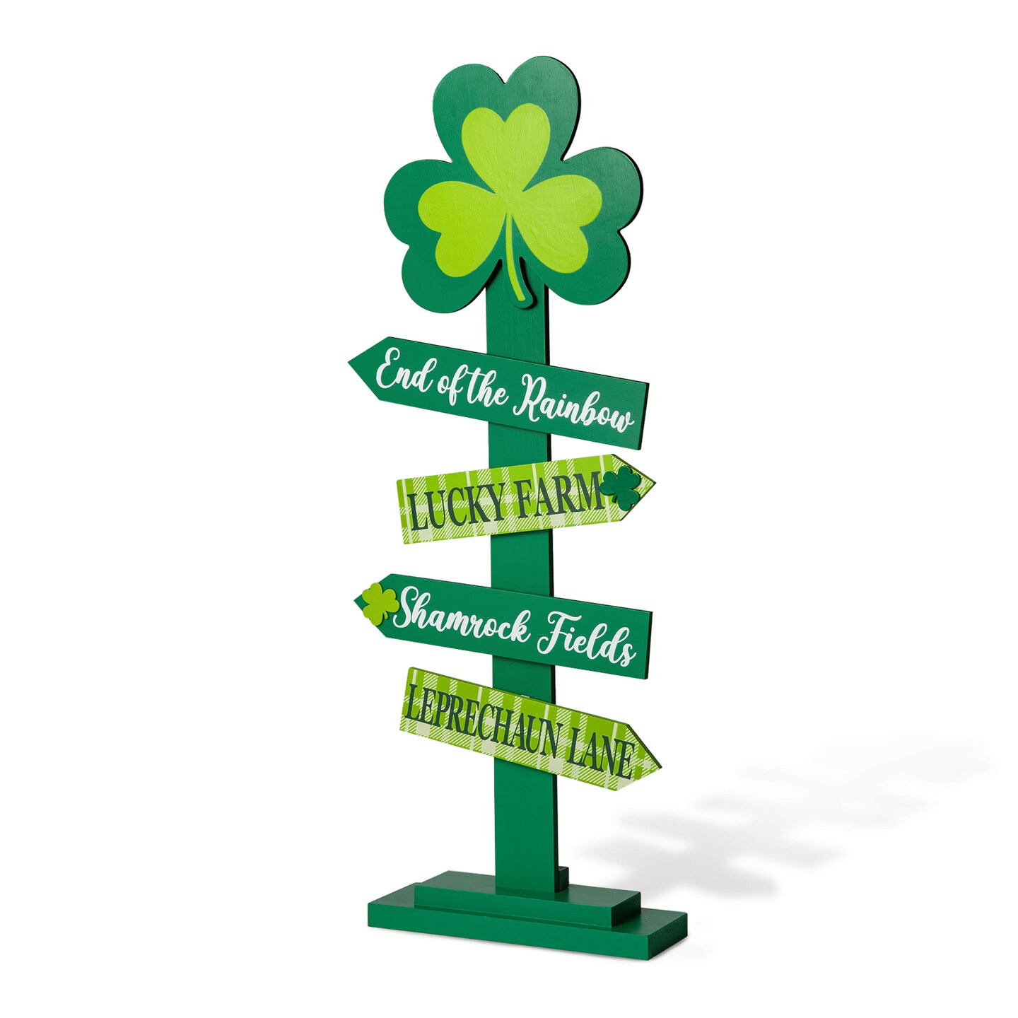 36"H Wood Shamrock Leprechaun HAPPY ST.PATRICK'S DAY Sign Porch Decor