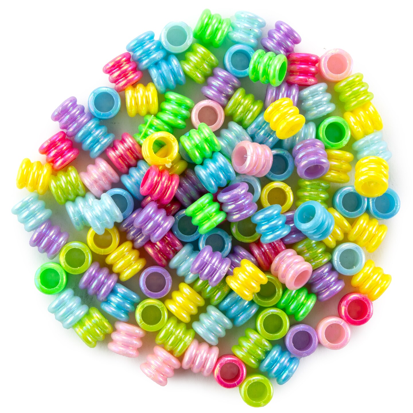 CousinDIY Fun Pack Acrylic Large Hole Tube Beads 400/Pkg-Assorted Colors