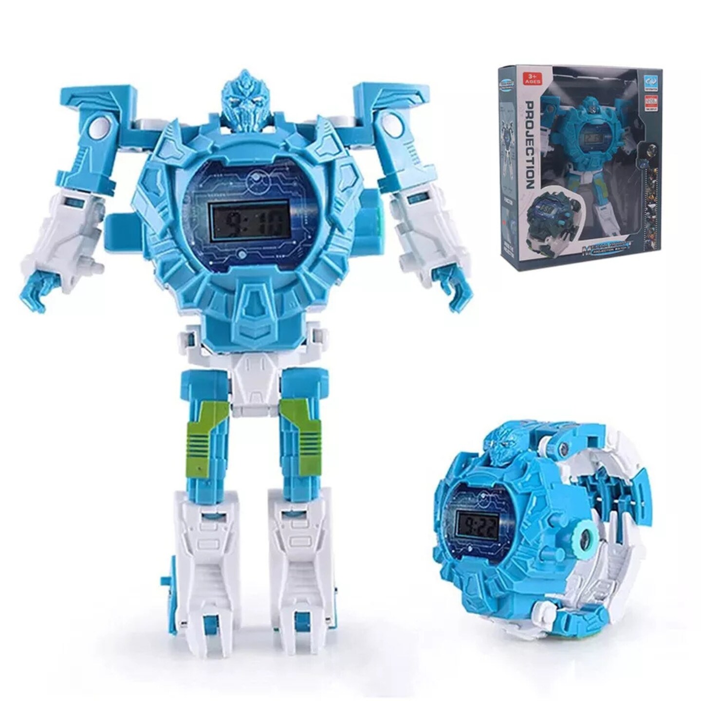 Kitcheniva Kids 2 in 1 Projection Deformed Robot Watch Electronic Transformers Toys