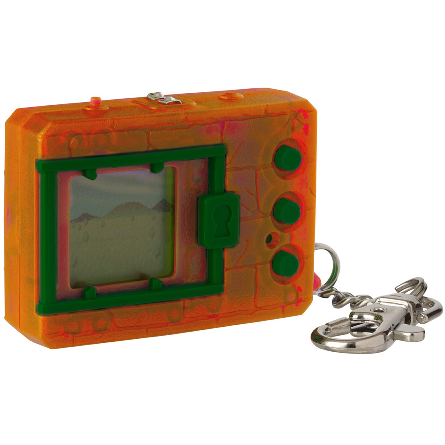 Bandai Original Digimon Digivice Virtual Pet Monster - Translucent Orange