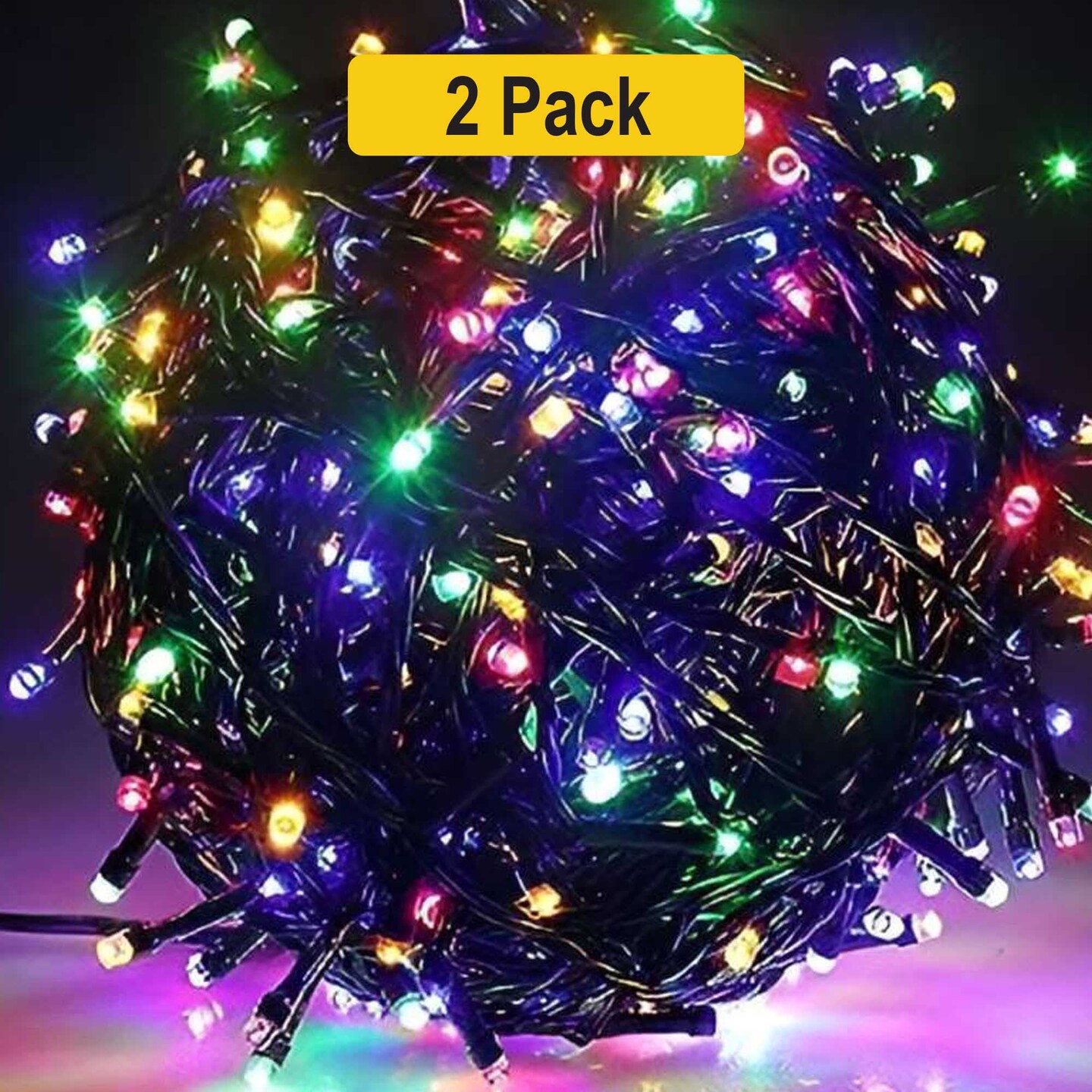 Enchanting 100 LED Outdoor String Lights — Waterproof, Green Wire, 32ft