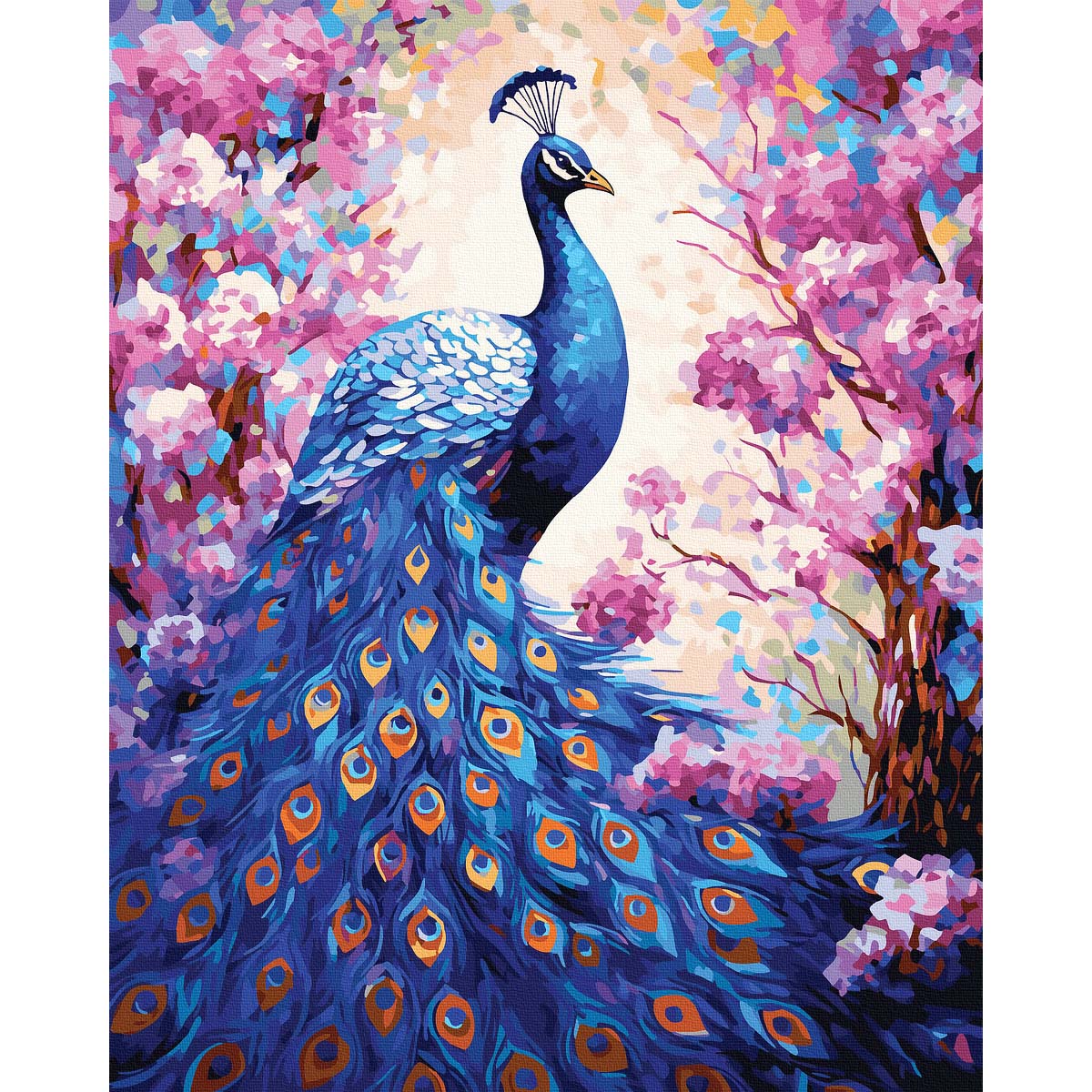 Adbrain Sapphire Peacock Paint by Number Kit