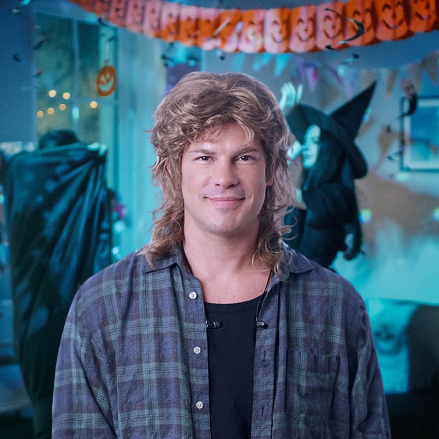 Hipster Mullet MIxed Mixed Blonde Costume Wig