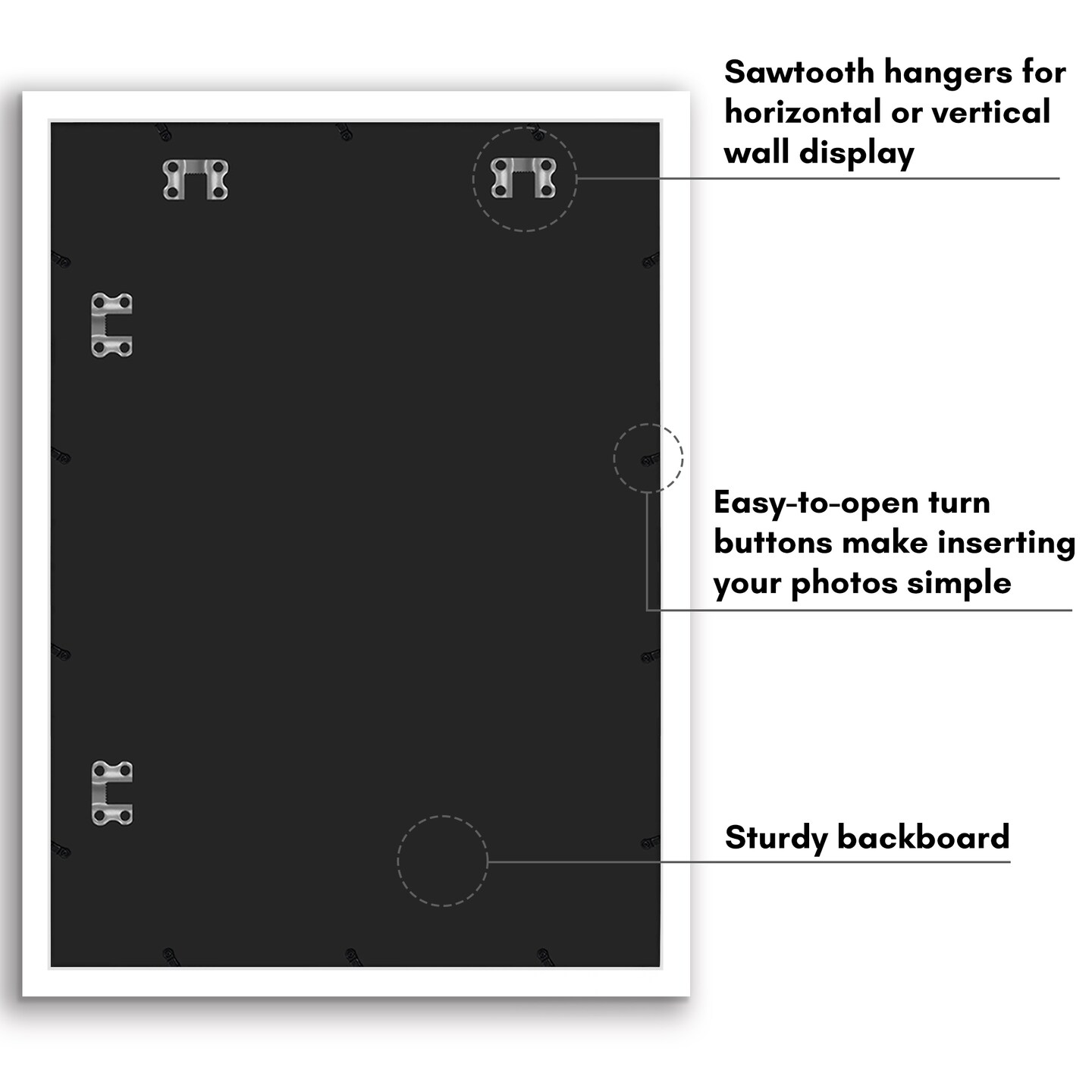 Americanflat Gallery Poster Frame - Wooden Picture Frame for Wall Art - Plexiglass Cover - Hanging Hardware for Horizontal or Vertical Display