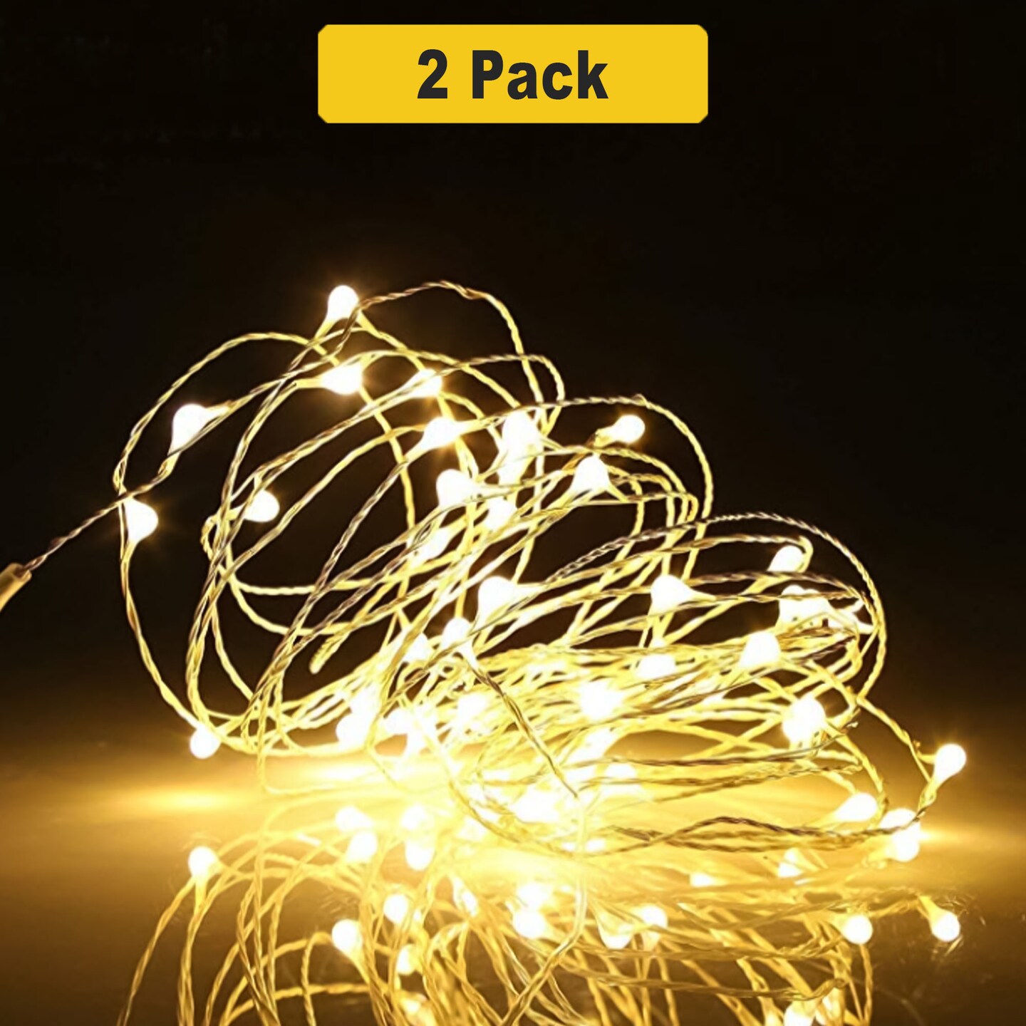Battery Operated 100 LED String Lights with Remote For Christmas