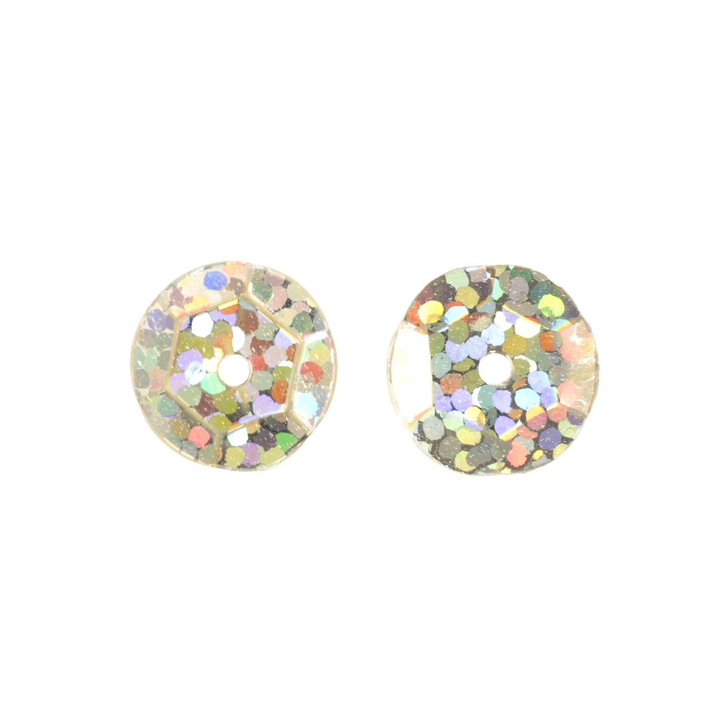 John Bead 10mm Flat Round Sequins Hologram, 450pcs