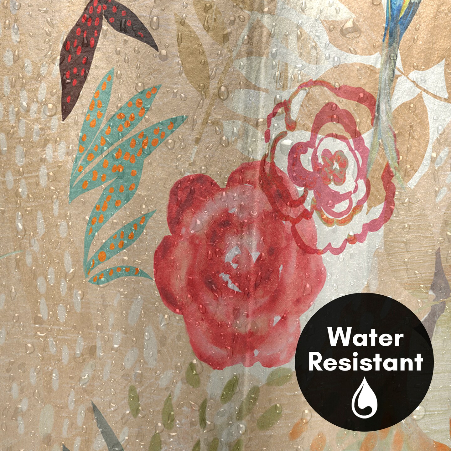 Americanflat 71" x 74" Shower Curtain, Where The Passion Flower Grows Ii by PI Creative Art