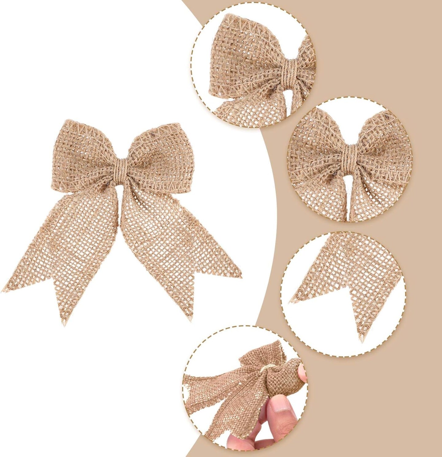 6 Inch Champagne Curly Bows for Gift Wrapping Set of 6, Self Adhesive Bows Champagne Gold Gift Bows for Presents, Satin Ribbon Bows for Birthday, Wedding, Christmas, Bridal Shower