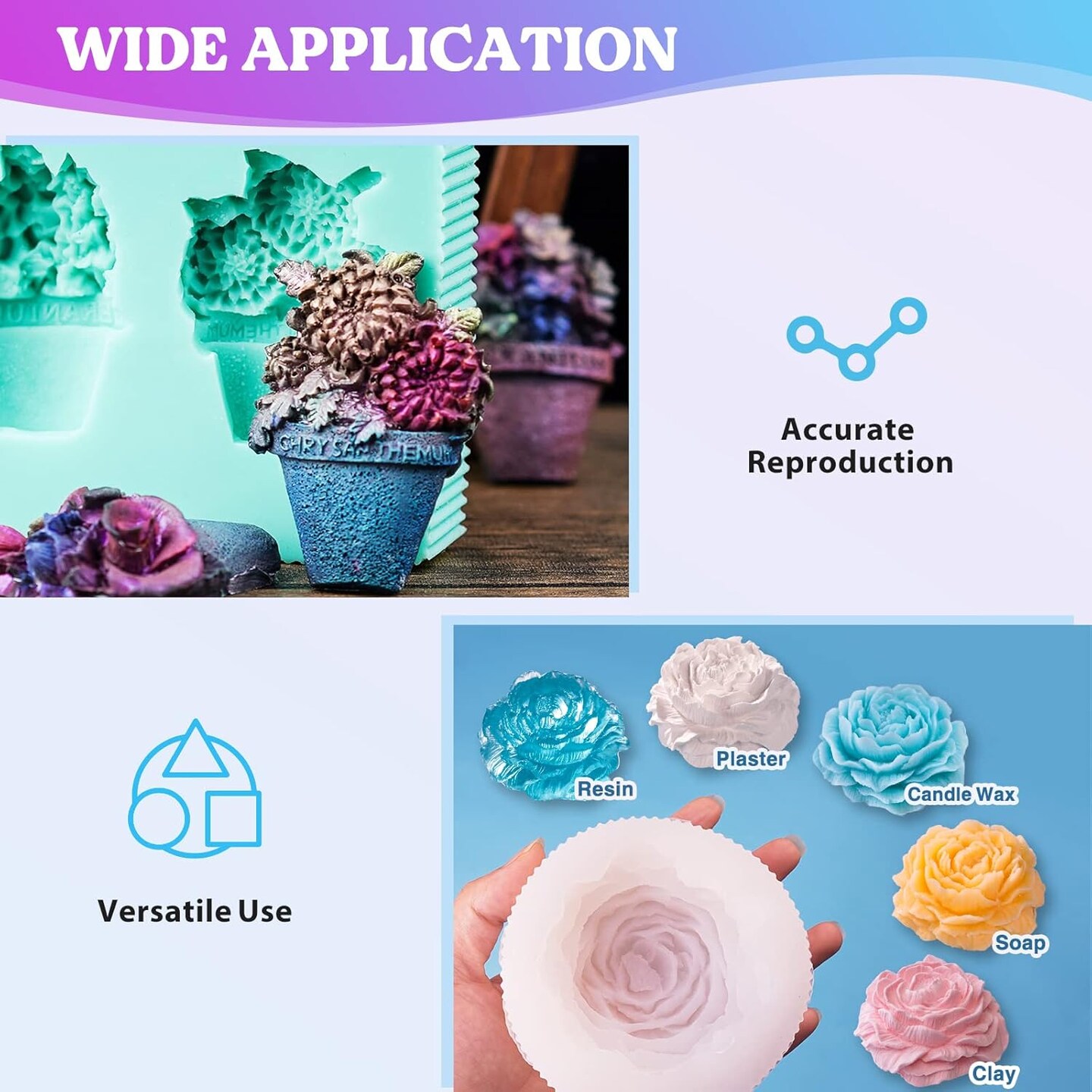 LET'S RESIN 8oz Silicone Mold Making Trial Kit, Non-toxic and Food-safe Grade, Fast Cure Mold Making Silicone Rubber, Easy Mixing, Flexible Platinum Cured Molding Silicone for Casting Resin Molds & Silicone Molds (Translucent)