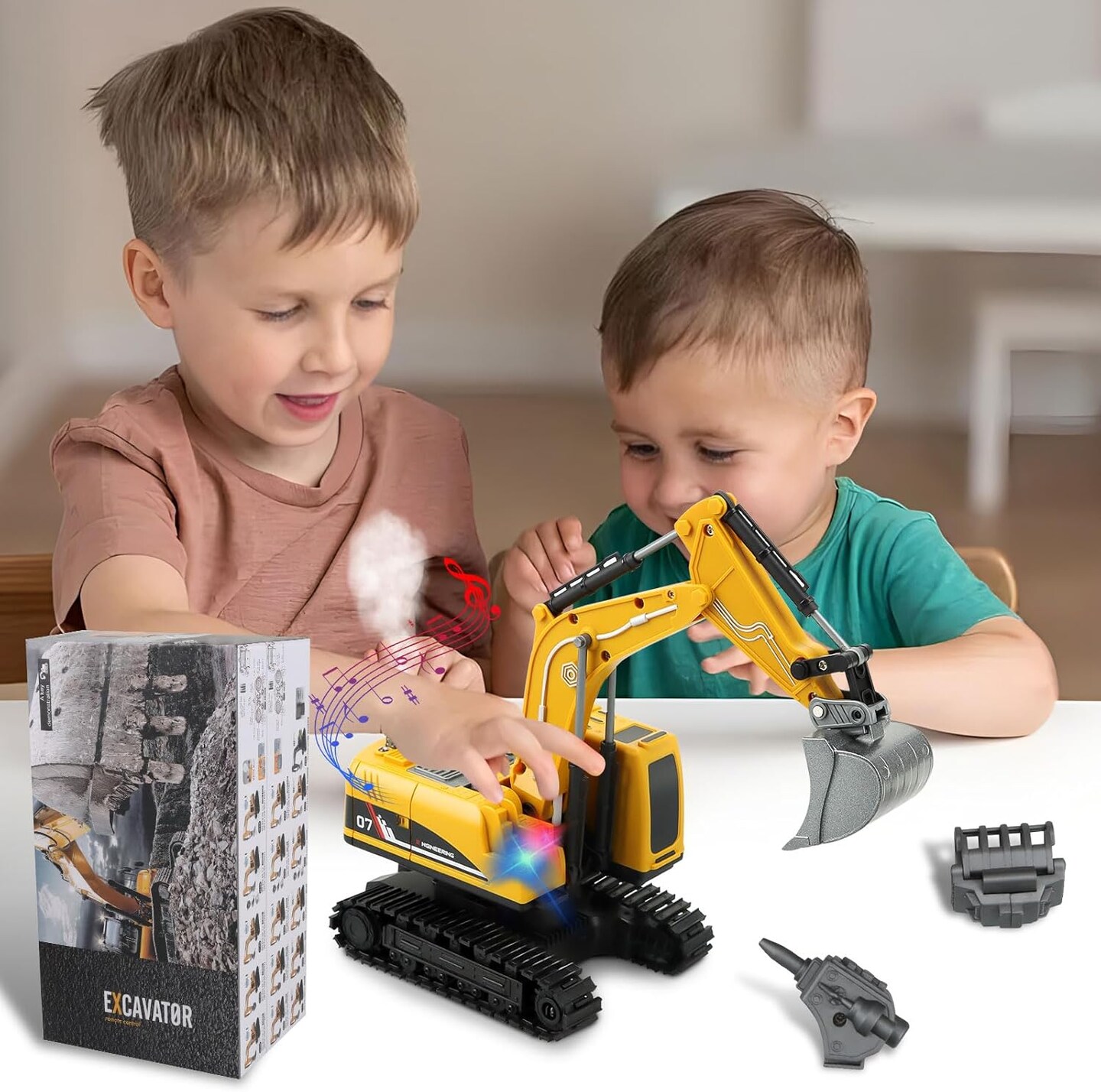 Remote Control Excavator Toy for Kids Adults RC Construction Vehicles Toys for Boy Outdoor Toys for Kids Birthday