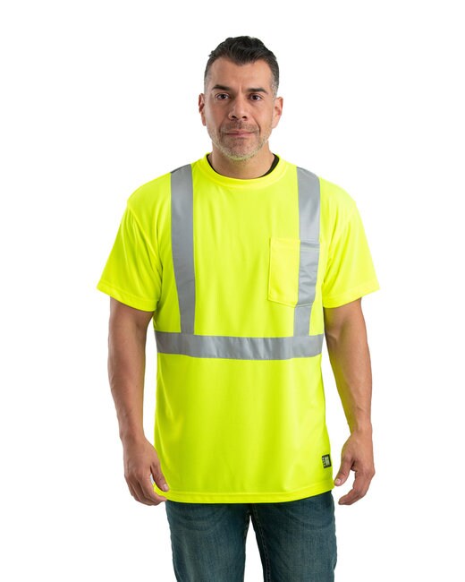Berne&#xAE; Men&#x27;s Tall Hi-Vis Class 2 Performance Short Sleeve T-Shirt