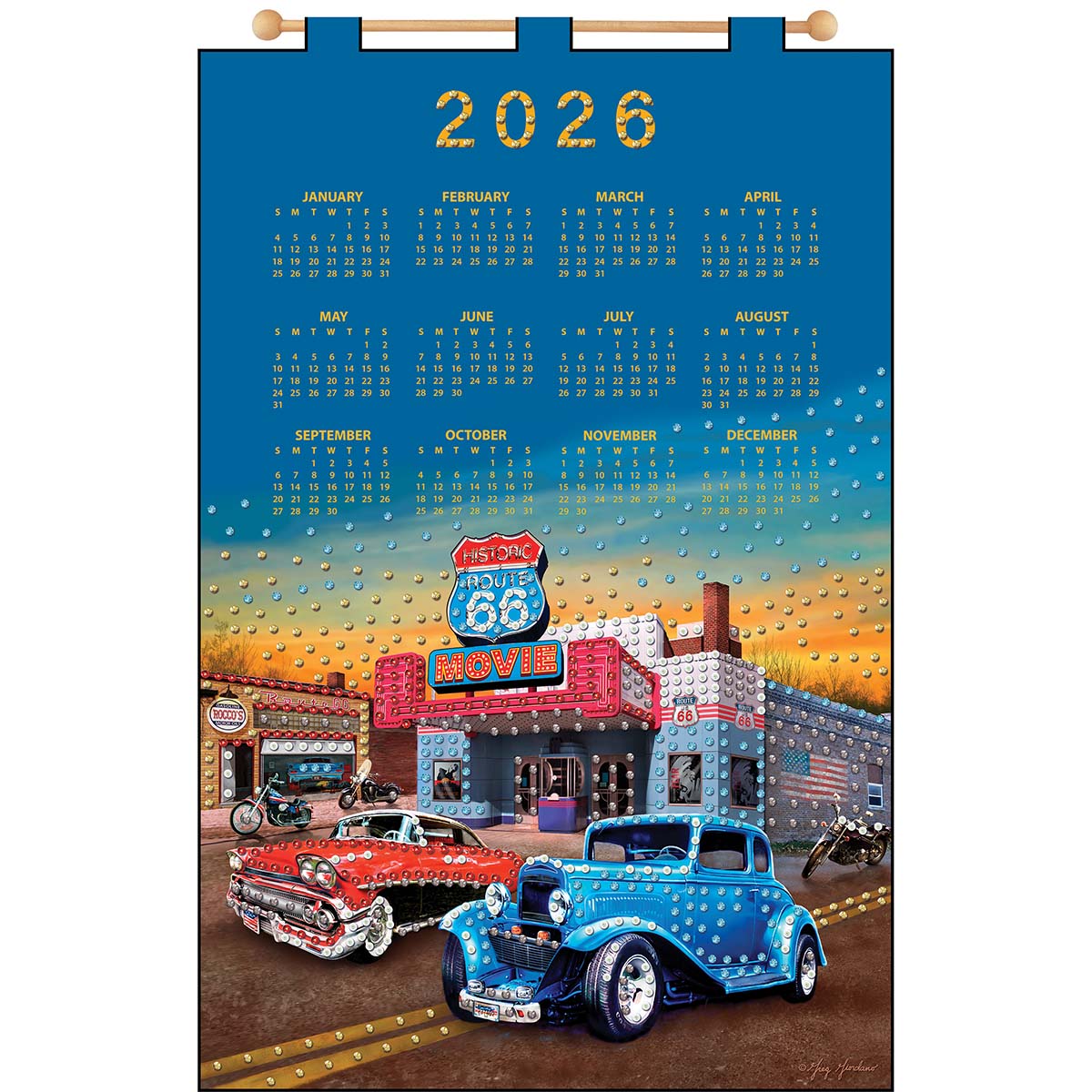 Design Works  Route 66 Calendar Felt &#x26; Sequin Kit