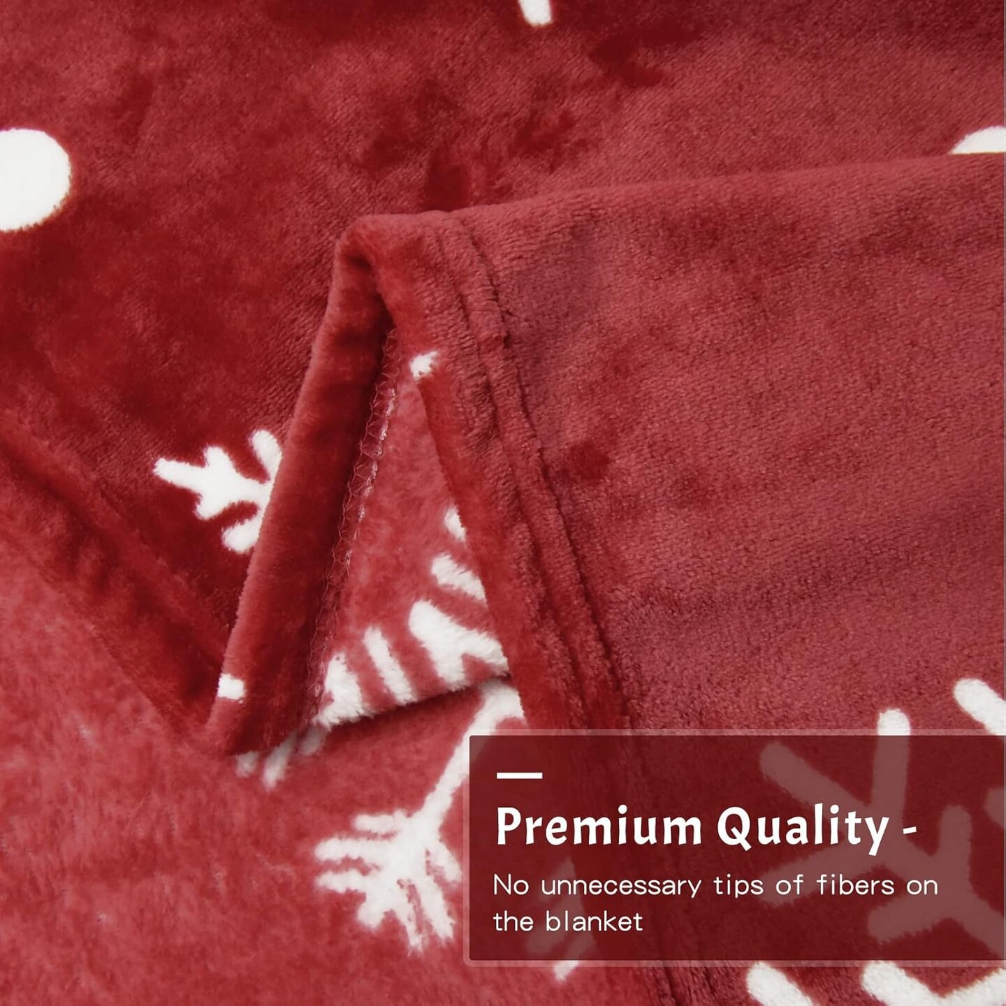 Christmas Blanket (50x60 Inches, Christmas Snowflake Blanket) Fleece Soft Red Blanket Christmas Home D&#xE9;cor Plush Christmas Throw Blanket Bed Throws for Winter Bedding Couch